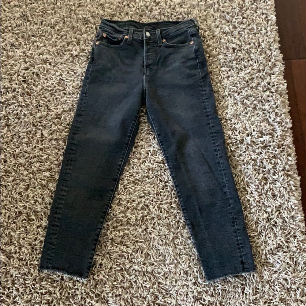 Levi’s Black High Waist Rise Wedgie Mom Jeans 25